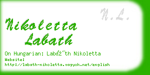 nikoletta labath business card